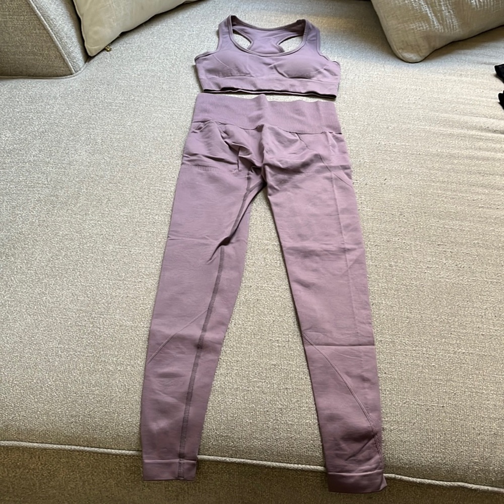Matching workout set purple